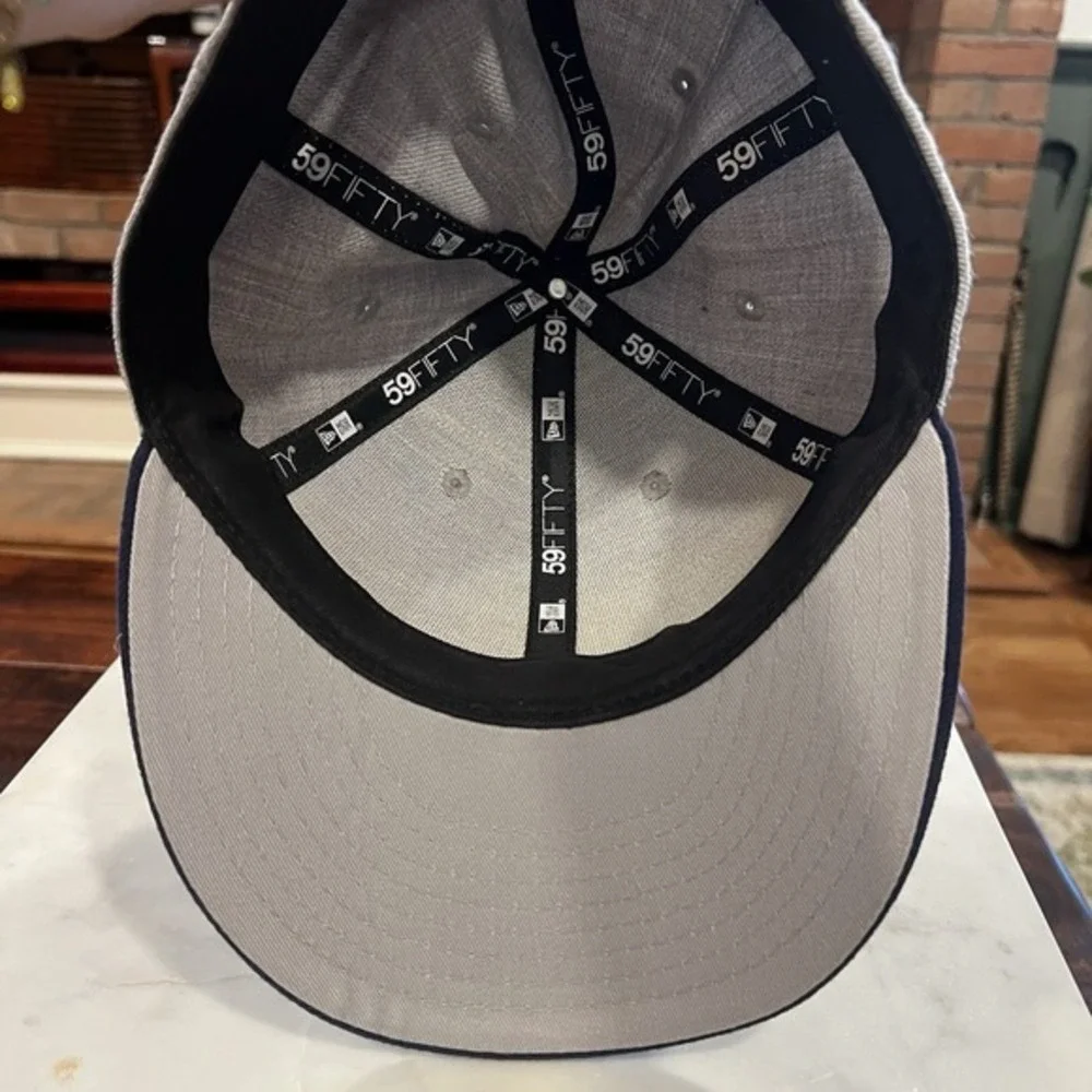 Indiana Pacers New Era 59FIFTY Fitted Hat 7‎ 3/8 Gray Navy Low Profile NBA Cap